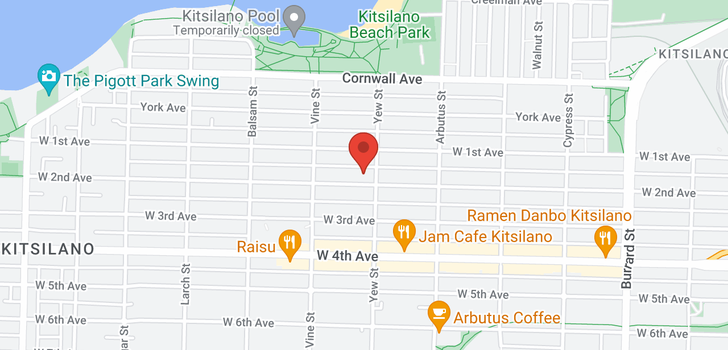 map of 306 2211 W 2ND AVENUE